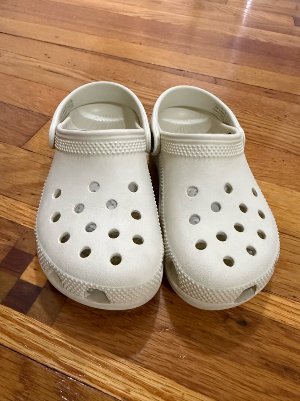 CROCS Kids Cream Lightweight Ventilated Clogs